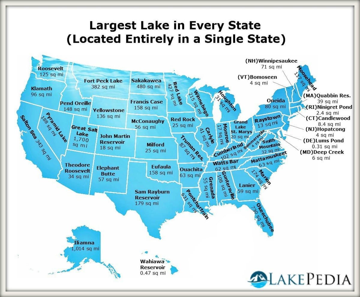 meren in USA kaart