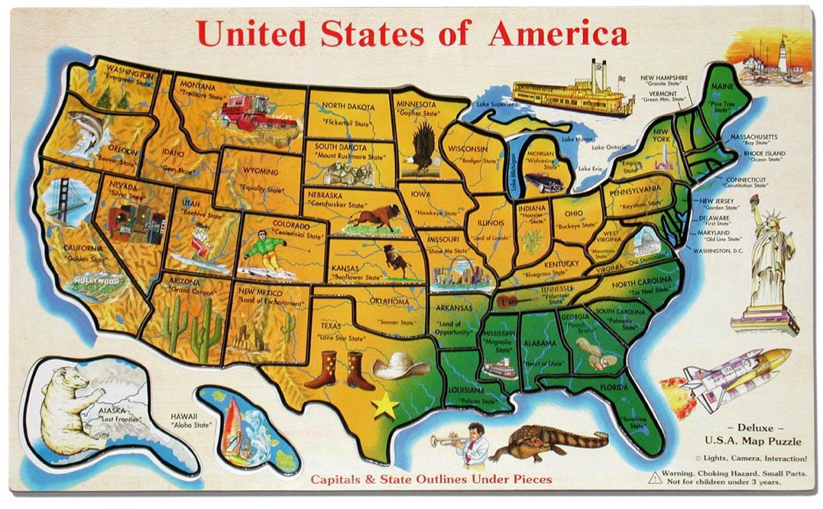 reizen kaart van de verenigde staten