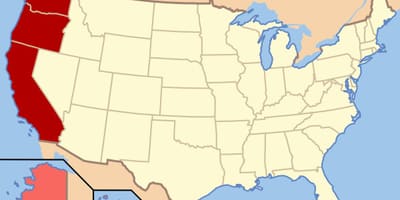 Kaart noord-west USA