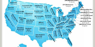 Meren in USA kaart
