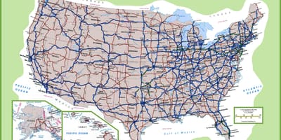 USA road kaart