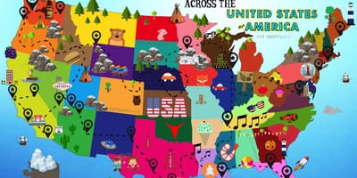 Road trip USA kaart