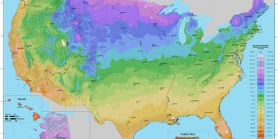 Usda plant winterhardheid kaart