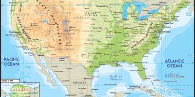 Kaart van de Verenigde Staten van Amerika